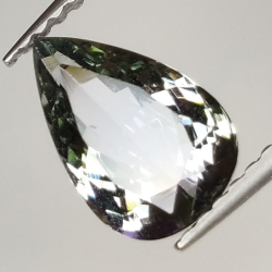 1.56ct Tanzanite Green pear cut 9.2x6.2mm