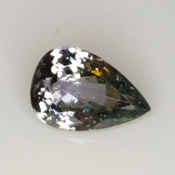 1.56ct Tanzanite Green pear cut 9.2x6.2mm