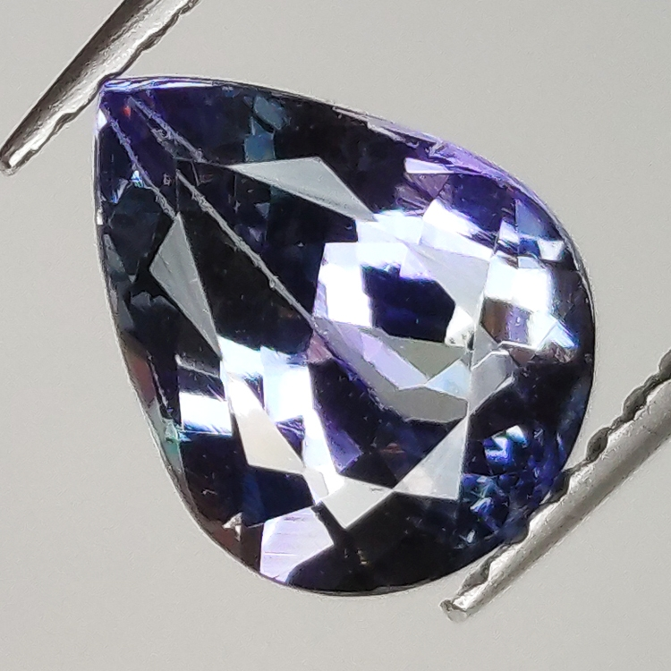 1.72ct Tanzanite pear cut 8.9x7.0mm