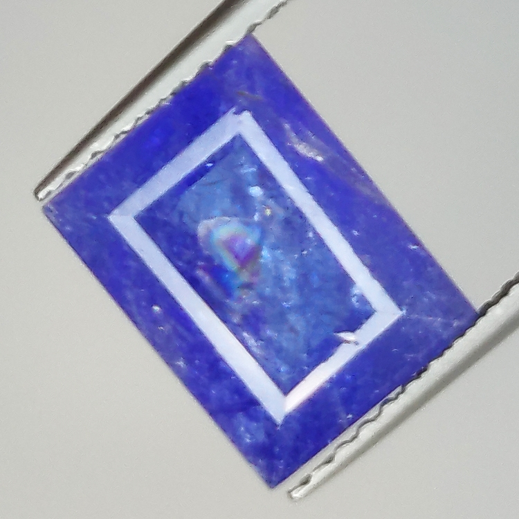 3.64ct Tanzanite coupe rectangulaire 10.0x7.5mm