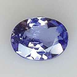 0.88ct Tansanit ovalschliff 7.4x5.6mm