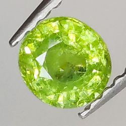 0.58ct Granato Demantoide taglio ovale 4.9x4.6mm