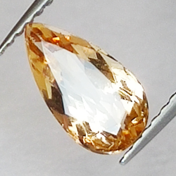 1.29ct Imperial Topaz pear cut 9.4x5.2mm