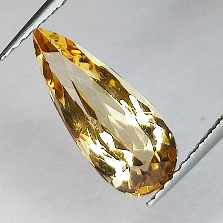 2.27ct Imperial Topaz pear cut 13.5x5.7mm