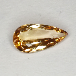 1.12ct Topaze impériale coupe poire 10.1x5.1mm