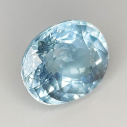 4.52ct Aigue-marine coupe ovale 11.6x9.2mm