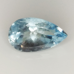 2.94ct Acquamarina taglio pera 12.5x7.4mm