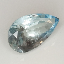 2.94ct Acquamarina taglio pera 12.5x7.4mm