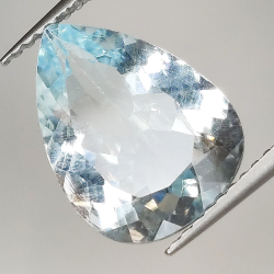 3.60ct Acquamarina taglio pera 13.2x10.0mm