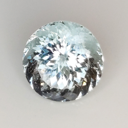 3.71ct Aquamarine round cut 10.2x9.9mm