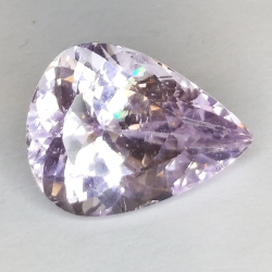 18.21ct Kunzita talla pera 20.0x15.1mm