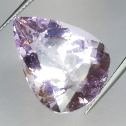 18.21ct Kunzita talla pera 20.0x15.1mm