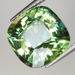 5.82ct Apatito Verde talla cojín 10.5x10.5mm