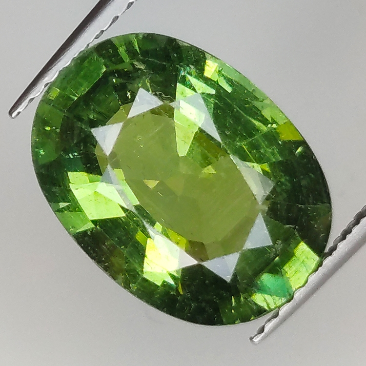 5.18ct Apatito Verde talla oval 12.9x9.7mm