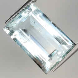 7.52ct Acquamarina taglio rettangolare 15.8x10.2mm