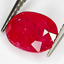 1,64ct Rubin ovalschliff 8x7mm