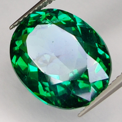 10.70ct Green Topaz oval cut 13.5x11.2mm