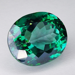 16.56ct Topaze Verte coupe ovale 16x13mm