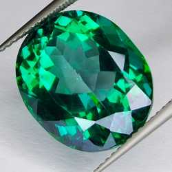 11.81ct Green Topaz oval cut 14.1x11.7mm