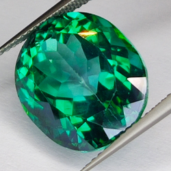 11.81ct Green Topaz oval cut 14.1x11.7mm