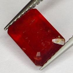 2.40ct Ruby emerald cut 8x6mm