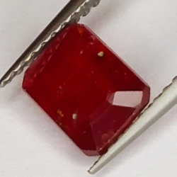 2.05ct Ruby emerald cut 7x5mm