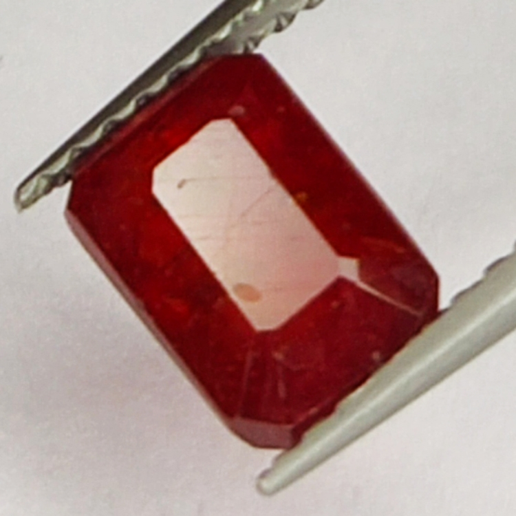 2.05ct Ruby emerald cut 7x5mm