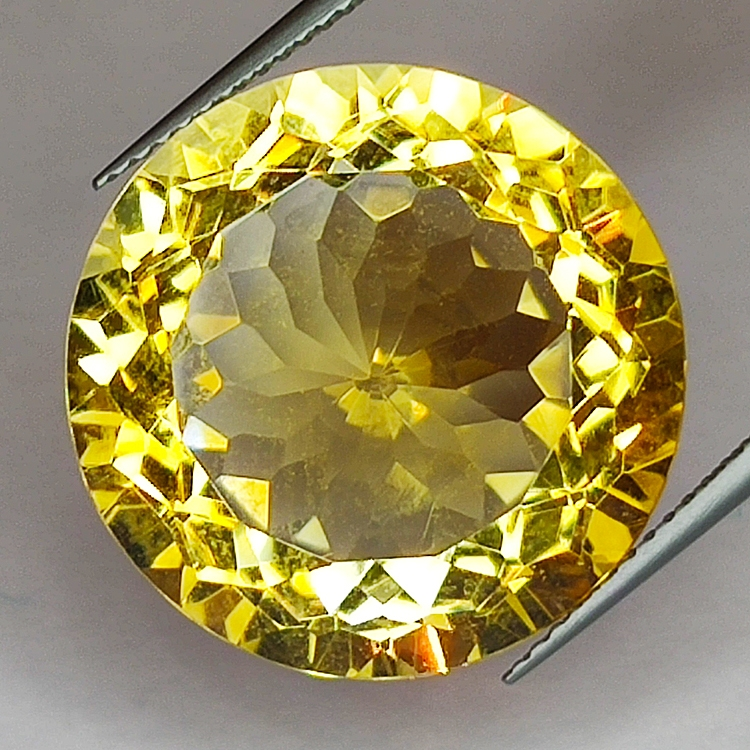 24.79ct Citrine round cut 20x20mm