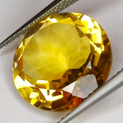 8.33ct Citrine round cut 14x14mm