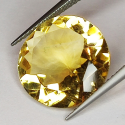 6.99ct Citrine coupe ronde 14x14mm