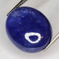 20,81ct Blauer Saphir cabochon oval 18x14mm