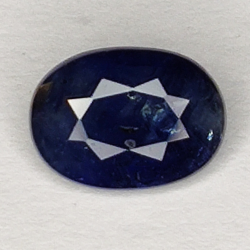 0.97ct Blauer Saphir ovalschliff 7x5mm