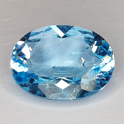 10.63ct Topazio Blu taglio ovale 16.1x12.2mm