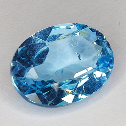 10.63ct Topazio Blu taglio ovale 16.1x12.2mm