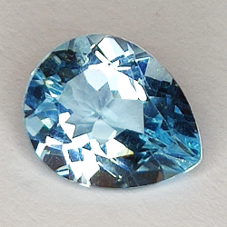 3.81ct Blue Topaz pear cut 11.3x8.9mm