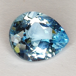 3.81ct Blue Topaz pear cut 11.3x8.9mm