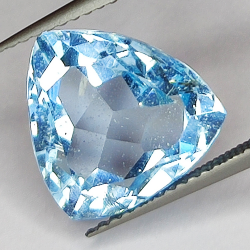 7.32ct Blue Topaz trilliant cut 12.4x12.0mm