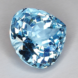 18,45ct Blauer Topas herzschliff 16x16mm