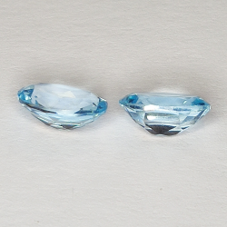 2.77ct Pair Blue Topaz oval cut 8.0x6.1mm