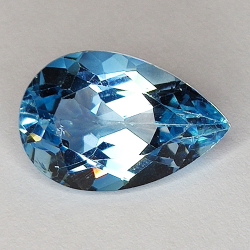 7.03ct Blautopas birnenschliff 15.0x9.9mm