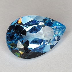 7.03ct Blue Topaz pear cut 15.0x9.9mm