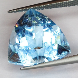 7.73ct Blue Topaz coupe trilliant 12.3x12.2mm