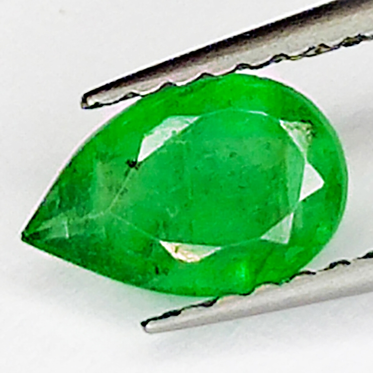 0.63ct Emerald pear cut 7.4x4.9mm