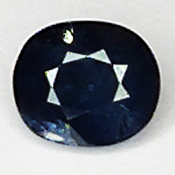 0.92ct Blauer Saphir Ovalschliff 6.1x5.2mm