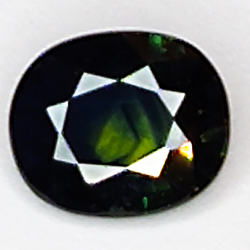 0.76ct Green Sapphire oval cut 6.0x5.0mm