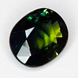 0.76ct Green Sapphire oval cut 6.0x5.0mm