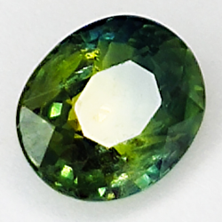 1.24ct Saphir Vert coupe ovale 7.0x5.8mm