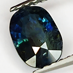 0.96ct Blauer Saphir Ovalschliff 7.0x4.9mm