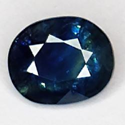 0.75ct Bleue Saphir coupe ovale 5.8x4.8mm