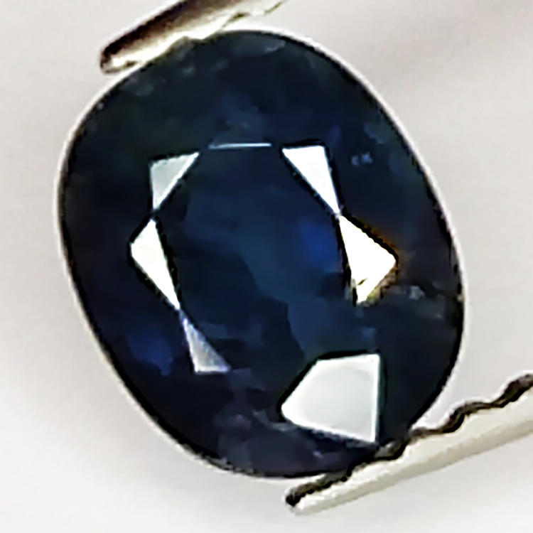 0.91ct Zaffiro blu taglio ovale 6.0x5.0mm